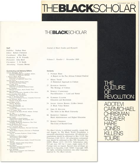 The Black Scholar (1969- ) •