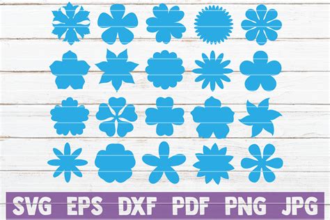 Paper Flower Templates Bundle | SVG Cut Files By MintyMarshmallows ...