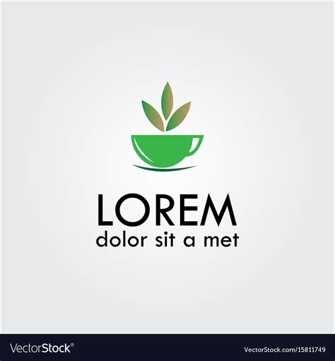 Herbal tea logo Royalty Free Vector Image - VectorStock