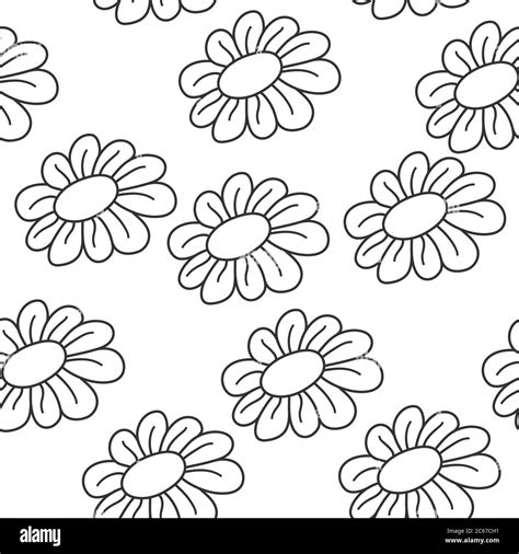 Seamless creative flower pattern. Vector solid color pattern for textiles, packaging and simple ...