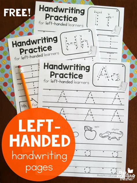 Left-Handed Handwriting Pages {7 free!} - This Reading Mama