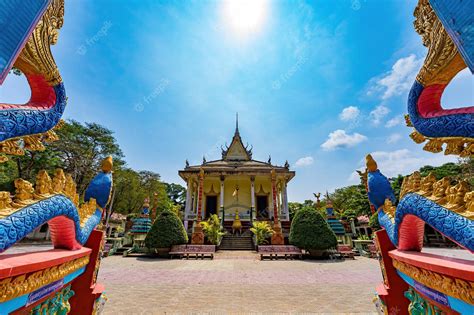 Premium Photo | Travel and landscape concept Top view of Ancient Khmer pagoda architecture The ...