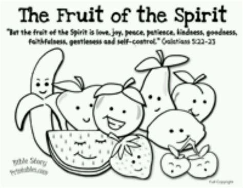 Fruit Of The Spirit Coloring Page : Sunday school coloring pages, Fruit ...