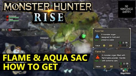 Monster Hunter Rise Flame Sac & Aqua Sac - How to get - YouTube