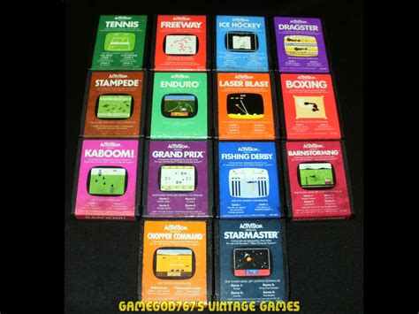 Atari 2600 Activision Game Collection - With Cartridge Case - 14 ...