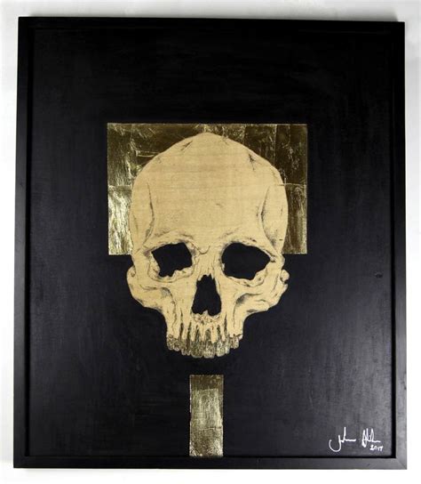 Gold Skull Drawing by Jonathan Hillson | Saatchi Art