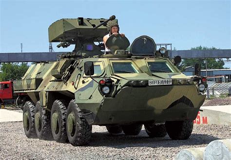 BTR-4 w. 30mm ZTM-1 Autocannon and GROM weapon system (Guided Low Altitude Air Defense Missiles ...