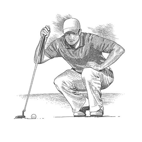 Golf Portraits Archives - Golf Illustration | Golf drawing, Golf art, Golf painting