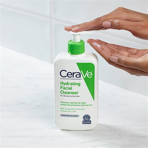 CeraVe HYDRATING Daily Face Wash, Gentle Moisturizing Non-Foaming ...