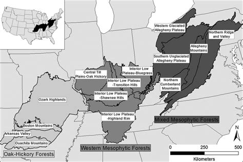 The study area was located in Central Hardwood Forest Region (CHFR) in ...