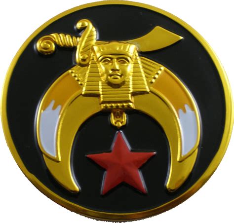 Shriner Symbol Round Car Emblem [Black - 2.75"] - Walmart.com - Walmart.com