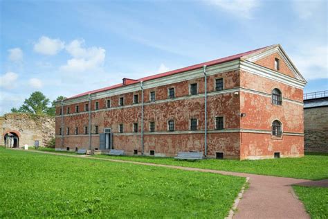 The Building of a New Prison" (1880 Years) in the Oreshek Fortress. Shlisselburg Stock Image ...