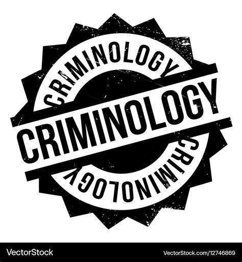 Criminology rubber stamp Royalty Free Vector Image