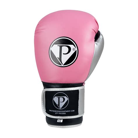 PRO Boxing Gloves Pink Black Silver | PRO Boxing Equipments