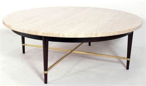 Round Travertine Coffee Table