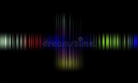 Colorful Sound Waves Vector Design.digital Equalizer Audio Sound Waves on Black Background ...