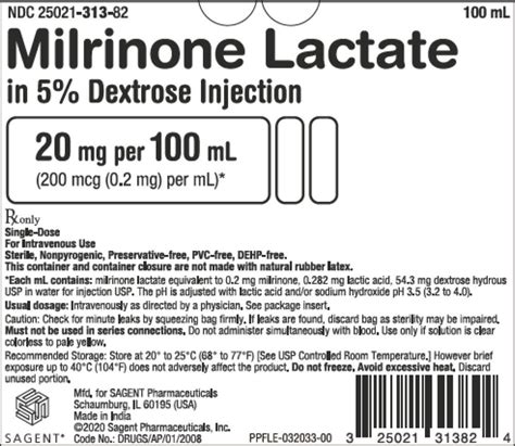 Milrinone Dextrose - FDA prescribing information, side effects and uses