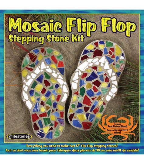 Midwest Products Mosaic Flip Flop St... | Stepping stone kits, Mosaic stepping stones, Mosaic ...