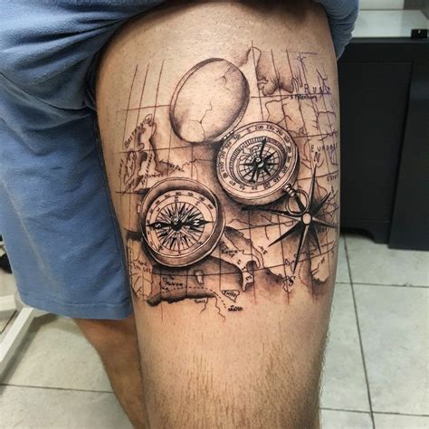Pin by Анна on татту | Compass tattoo design, Compass tattoo, Nautical compass tattoo