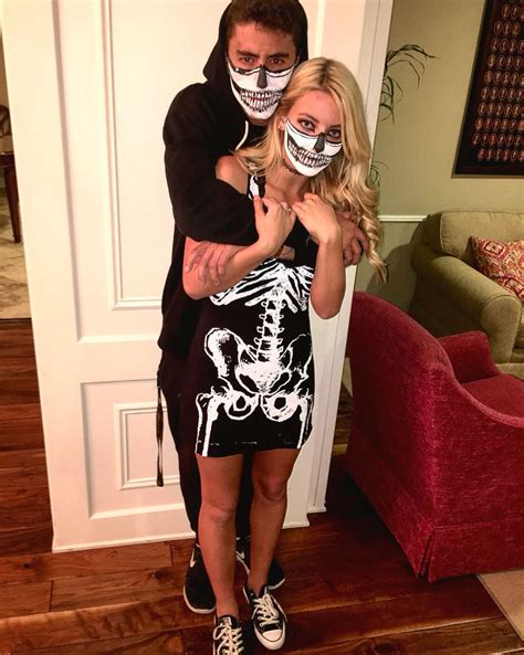 Skeleton Couples Costume … | Cute halloween costumes, Couple halloween ...