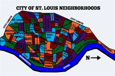 For our anniversary, my wife wanted a map of the St. Louis City neighborhoods. We couldn't find ...