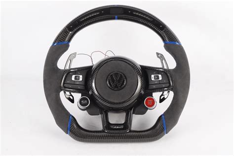 GOLF R, MK7 / MK7.5 F1 LCD CARBON FIBRE + ALCANTARA STEERING WHEEL R8 — carbonizeduk