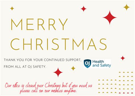 A Christmas message to all our Clients - OJ Health and Safety