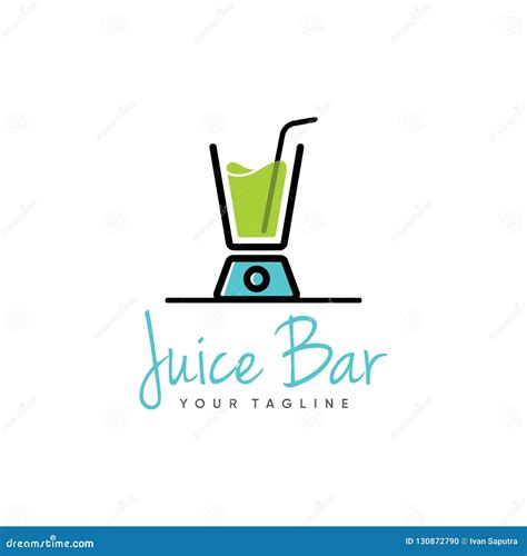 Healthy Juice Bar Logo Design Inspiration Stock Vector - Illustration ...