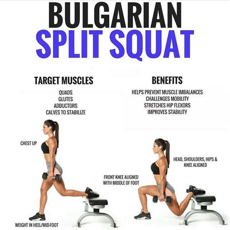 Bulgarian Split Squats . Want an awesome leg exercise that gives you a ...