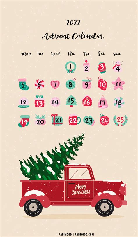 10+ Christmas Calendar Wallpapers : Truck Carries Christmas Tree 1 ...