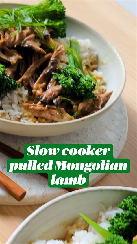 Slow Cooker Pulled Mongolian Lamb Recipe