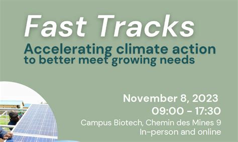 Fast Tracks: Accelerating climate action to better meet growing needs – Geneva Environment Network