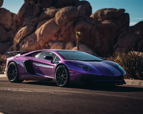 Download wallpaper 1280x1024 lamborghini aventador lp 750, sports car, purple, standard 5:4 ...