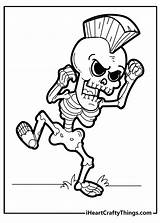 Haloween Skeleton Coloring Pages sketch template