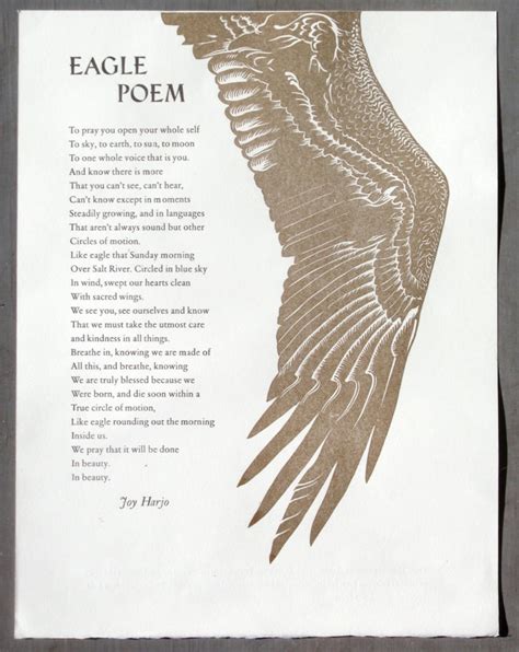 Joy Harjo: Eagle Poem - Etsy