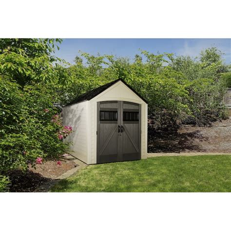 Rubbermaid 7-ft x 10-ft Roughneck Resin Storage Shed (Floor Included) in the Vinyl & Resin ...