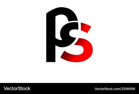 Ps logo Royalty Free Vector Image - VectorStock