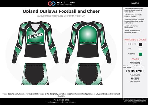 Blank Cheer Uniform Design Template