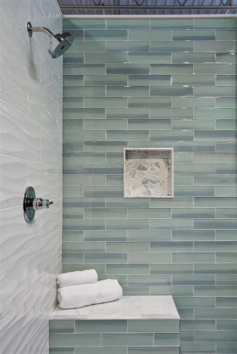 Bathroom shower wall tile - New Haven Glass Subway Tile | Bathroom ...