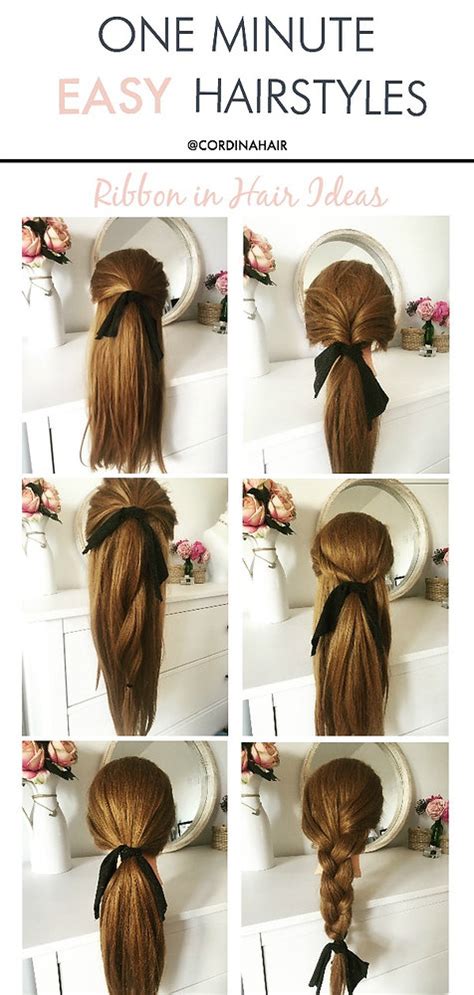 6 Quick and Easy Hairstyles Ideas using Hair Bows & Hair Ribbons