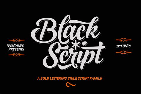 Black Script -12 fonts + extras pack ~ Script Fonts ~ Creative Market