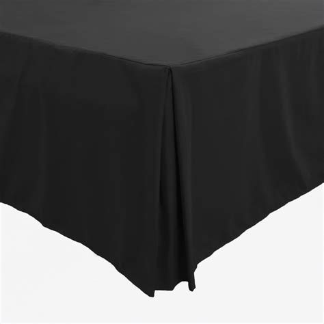 Pleated Bed Skirt Classic Tailored Styling Dust Ruffled 14 Inch - Queen Black - Walmart.com