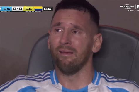 Injured Lionel Messi in tears after exiting with Copa America final