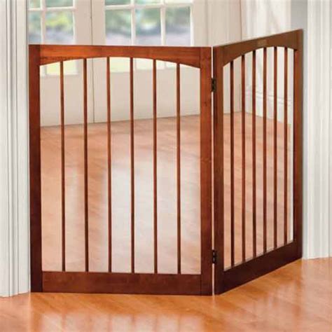 Indoor Pet Safety Gate Wooden Folding 2 Panel Play Yard Free Standing ...