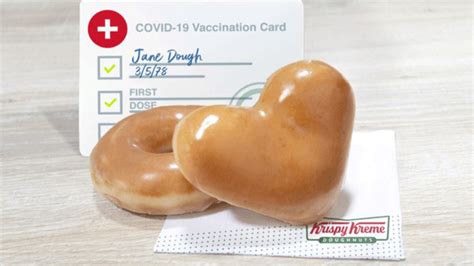 Sweet! Krispy Kreme adds heart donuts to vaccine promo