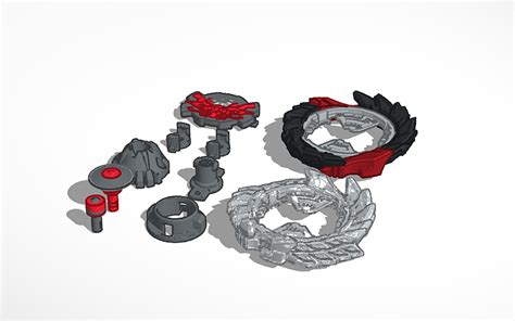 3D design BeyBlade Burst SPARKING Wisdom Plus & Raven | Tinkercad