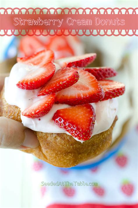 Strawberry Cream Donuts