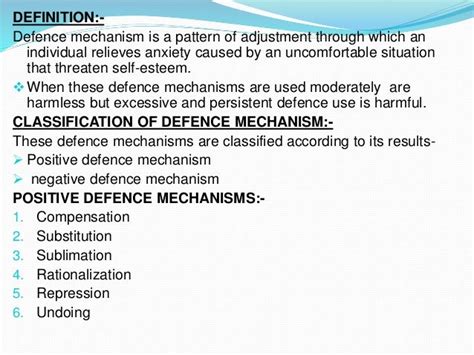 Defence mechanism