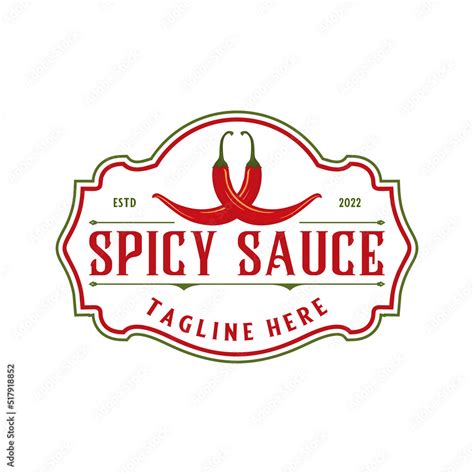 hot sauce logo design. spicy food cayenne pepper for restaurant sauce industry food products ...