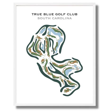 True Blue Golf Club SC Golf Course Map Home Decor Golfer - Etsy